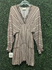 NUEVO CON ETIQUETAS VESTIDO MUÑECA BEBÉ CON VOLANTES MANGA LARGA BOUTIQUE VESTIDO/L/ MALVA