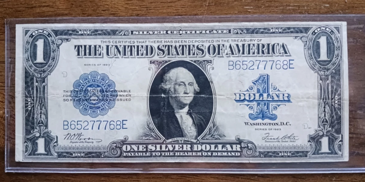 1923 Silver Dollar Bill for sale | eBay