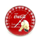 Vintage 1984 Coca-Cola TruTemp Jumbo Dial 12 Inch Thermometer Sprite Boy Red