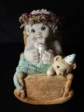 Dreamsicles Rock-a-Bye Baby - Angel in Cradle First Release Signed 1998 **RARE**