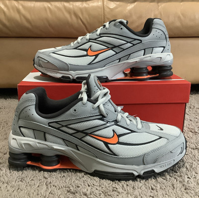 Nike Shox Ride 2 Gray/White/Orange/Black Mesh Low Top Men's IO4296-004