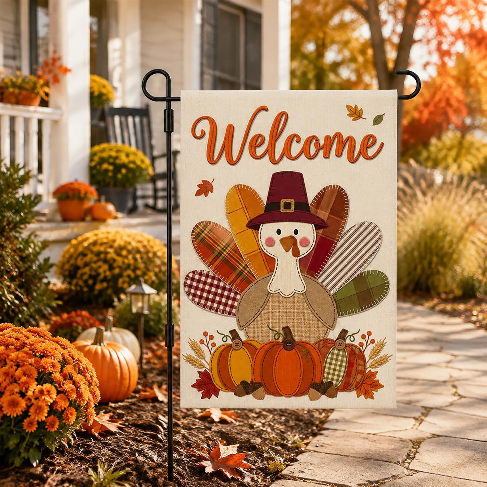 Zroswr 3 Pack Happy Thanksgiving Turkey Fall 12x18 inches, Multicolor ...