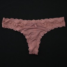 NEW Victoria's Secret VTG Silky Sheer Satin Dream Angels Thong Panties SMALL