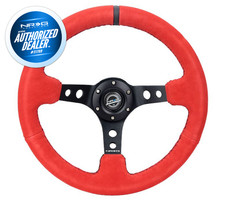 Nrg 350mm Red Suede Black Spoke Stripe Racing Steering Wheel Rst-006s-rr-b Nrg 350mm Red Suede Black Spoke Stripe Racing Steering Wheel Rst-006s-rr-b