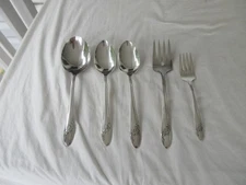 SET OF 5~Oneida Community Tudor Plate - QUEEN BESS PATERN - SILVERPLATED SERVERS