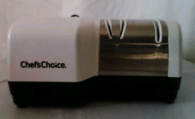 Chefs Choice Hybrid Model 220 Edge Craft Electric Knife Sharpener White Silver