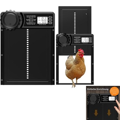 Hühnerklappe Automatisch  Timer LED Display Sicherheit