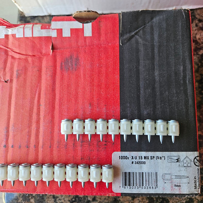 Hilti X-U 15 MX SP  Fasteners 16mm-5/8'' (Lot of 930)