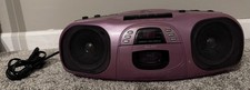 Lenoxx Sound Portable CD Player AMFM Stereo Cassette Recorder Purple Tested Y2K