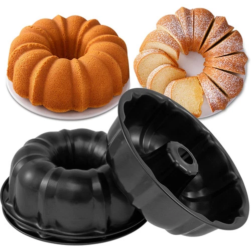 1-4x Fluted Tube Bundt Pan Non-stick Pumpkin Shape Cake Mold Baking Mold  Bread - Picture 10 of 19