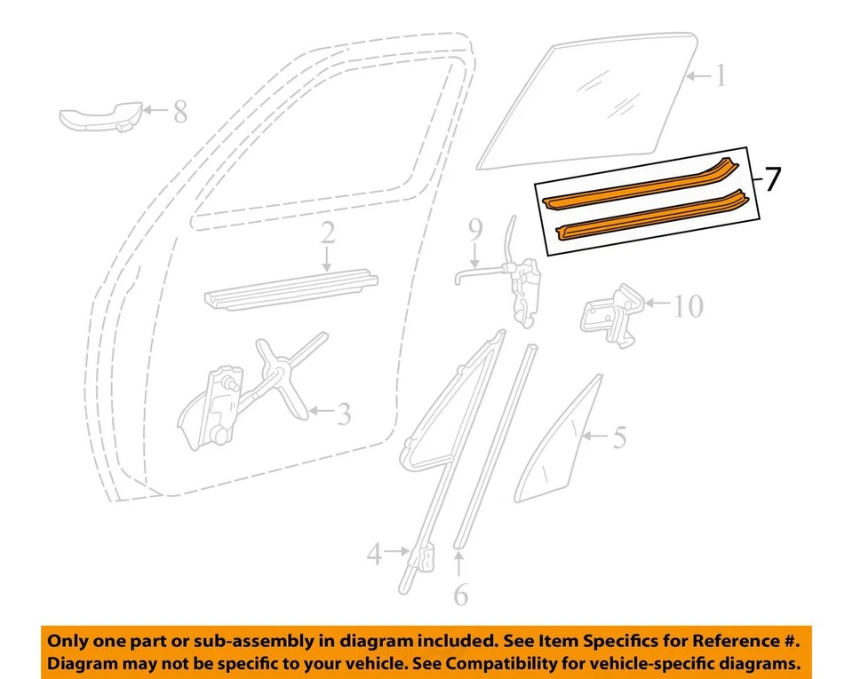 1990-1991 CHEVROLET GMC C1500 C2500 WEATHERSTRIP ASM FRT S/D W 15569071 NEW OEM - Image 3 of 4
