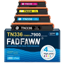 4PK TN336 Toner Cartridges Set For Brother HL-L8350CDWT HL-L8250CDN MFC-L8600CDW