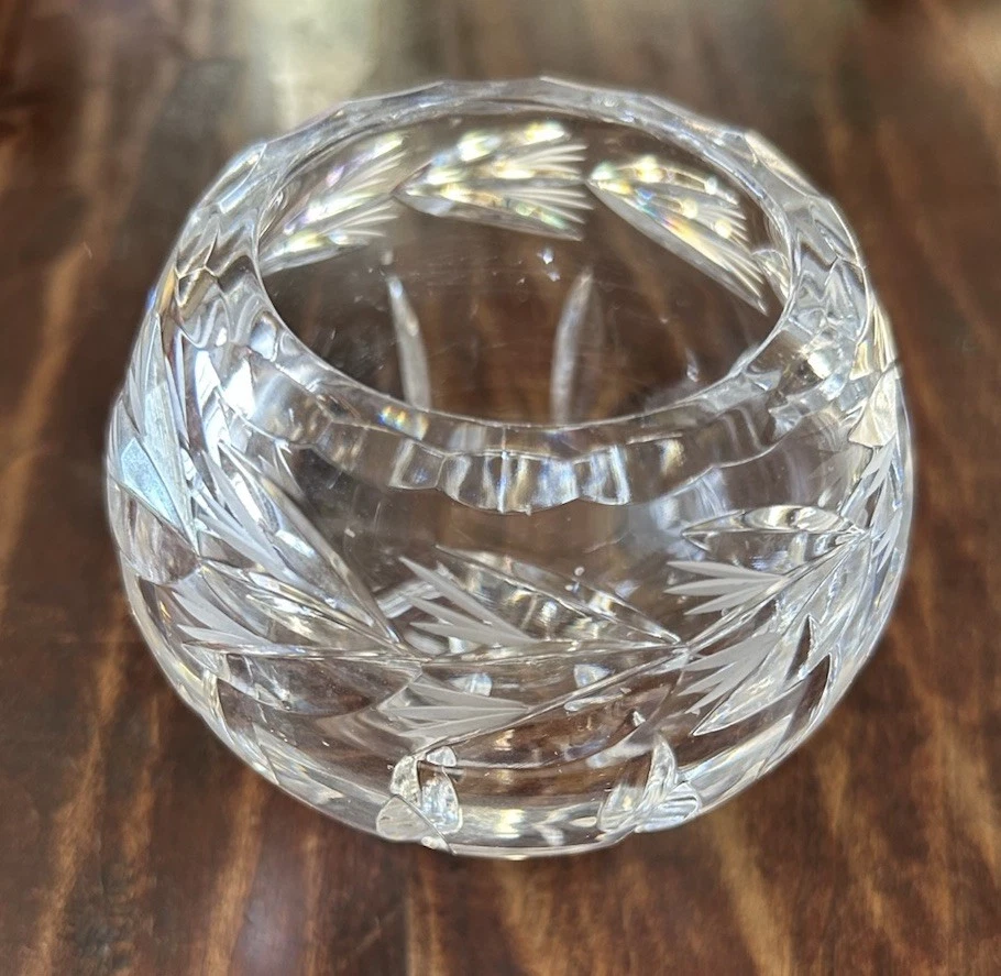 Crystal Rose Bowl Indiana Vintage Cut Glass for sale | eBay