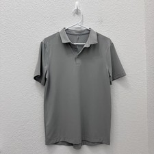 Lululemon Polo-Shirt Men  s Size M Gray Performance Short Sleeve Golf Shirt