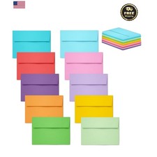 50-Pack 4x6 Colored Envelopes - Perfect for Weddings or Greetings