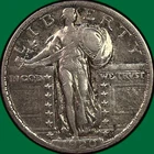 1920 Standing Liberty Quarter Extremely Fine XF Coin, Corrosion #43175