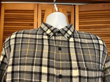 L.L. BEAN MEN'S SIZE LARGE - REG LS 100% COTTON SOFT WARM FLANNEL SHIRT