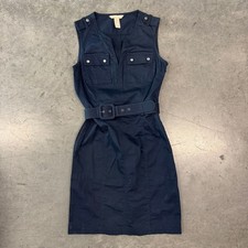 Vintage Y2K Banana Republic Sleeveless Stretch Belted Shift Dress Women's 0