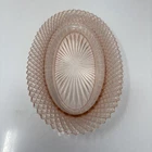 Miss America Pink Depression Glass Oval Platter Hocking 12.25”  1930’s Diamond