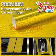 Essmo Pet Honeycomb Carbon Fiber Satin Vinyl Vehicle Wrap Decal Sticker Sheet