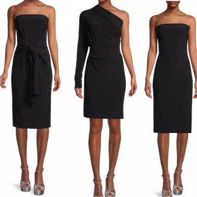 NWT Norma Kamali Dress All-In-One Midi in Black