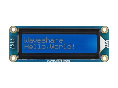 Waveshare LCD1602 RGB Modul, 16x2 LCD, RGB Backlight, 3.3V/5V, I2C