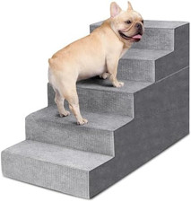 Dog Stairs for Small Dogs,5-Step Dog Steps for High Bed and Couch, High-Density