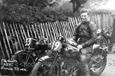 Bce-80 TT Motorradrennen, F G Hicks AJS, Isle Of Man 1929 Foto