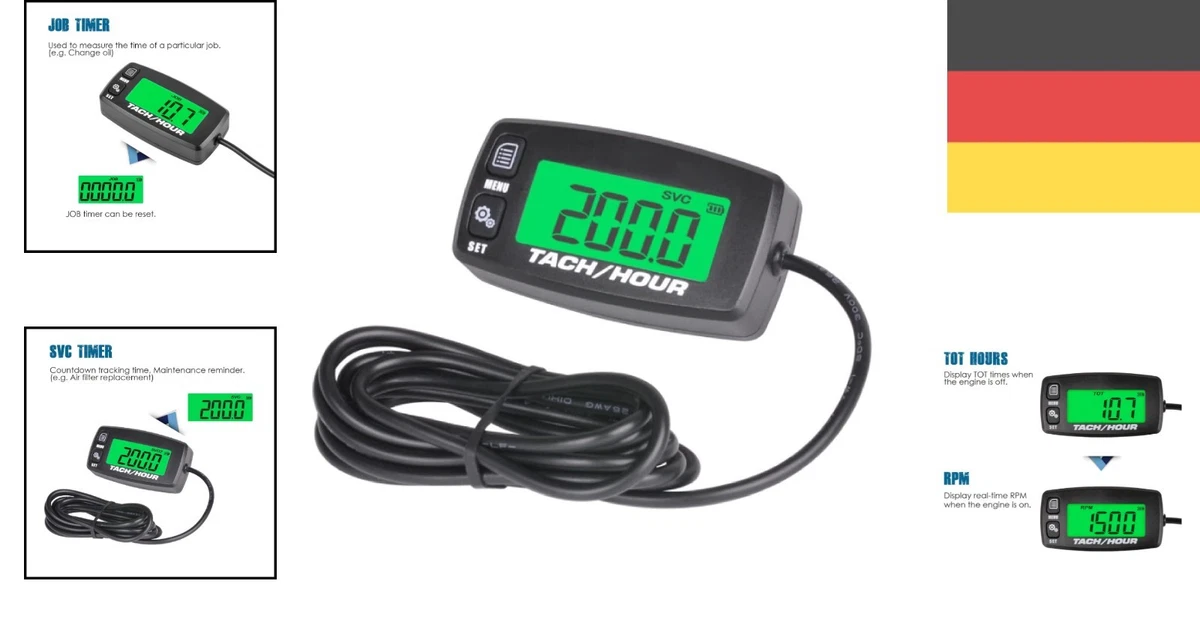 Runleader RL-HM032R Velocímetro Mantenimiento RELOJ con Bicolor