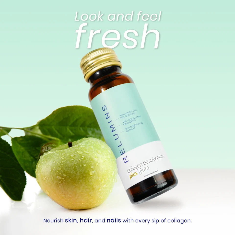 Relumins Advance Rejuvenating Collagen Beauty Drink Apple Flavor, Ten 50mL - Image 2 of 4