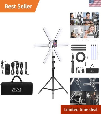 Professional 600S LED Ring Light - CRI 97+, Adjustable Brightness & Color Temp