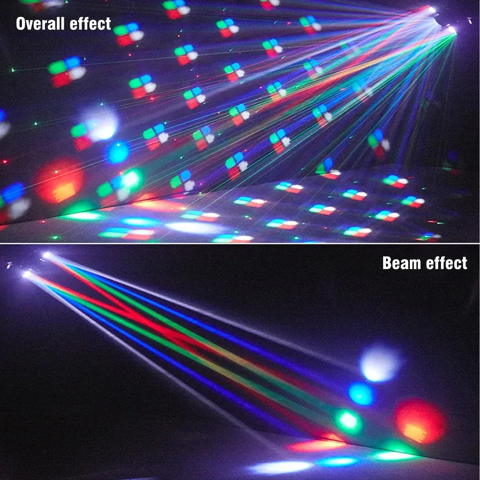 DJ Party Lighting Moving Head Beam Laser Strobe Disco Ball Effect Remote Control - Image 4 of 4