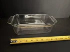 Vtg Pyrex 213-R Clear Glass Loaf Pan Bread Baking Dish 1.5 Qt 8.5” x 4.5” x 2.5”