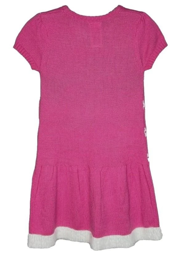 Niñas Talla XS (4/5) Rosa HELLO KITTY Hasta la Rodilla Ligero Suéter Vestido Foto 4 de 4