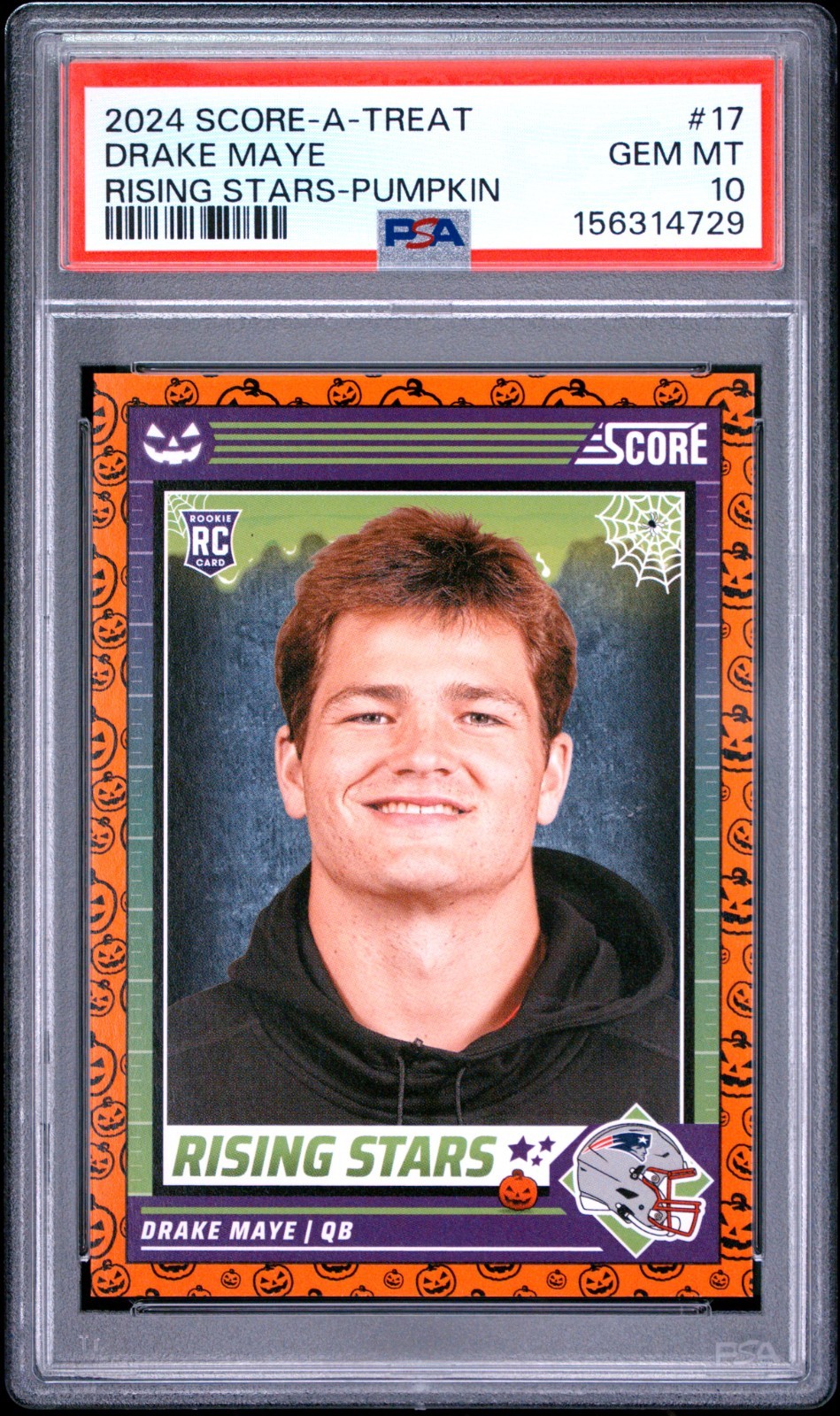 Drake Maye Panini Score-A-Treat Rising Stars #17 Pumpkin