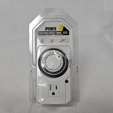 iPower 24 Hour Plug-in Mechanical Electric Outlet Timers Switch AC 1725W 1/2HP