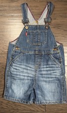 24m Levi's blue denim shorts overalls