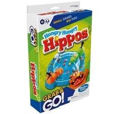 Grab & Go Games - Hungry Hungry Hippos - Classic Hasbro Travel Game