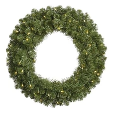 Vickerman 30" Grand Teton Artificial Christmas Wreath with LED Lights in Green