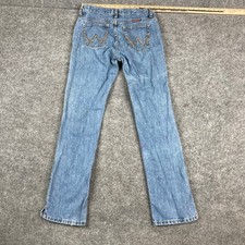 Wrangler Jeans Womens Size 5/6 Light Wash Blue Cowgirl Cut Straight Leg