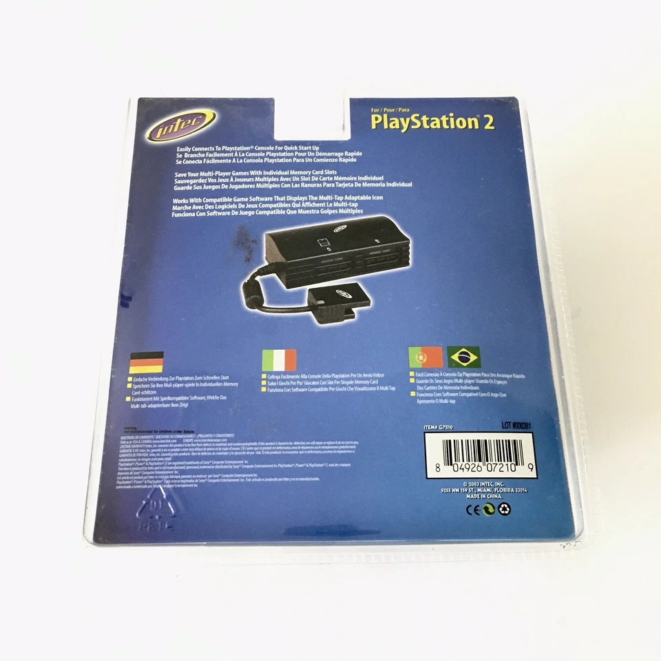 Intec Sony PS2 Playstation 2 Multiplayer Multi Tap Adapter - Connects 4 Players - Image 2 of 2
