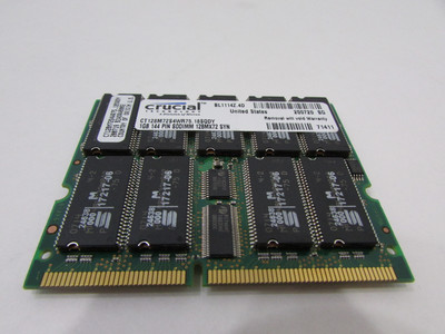 CRUCIAL CT128M72S4WR75.18SQD CRUCIAL 1GB 144 PIN SDIMM 128MX72
