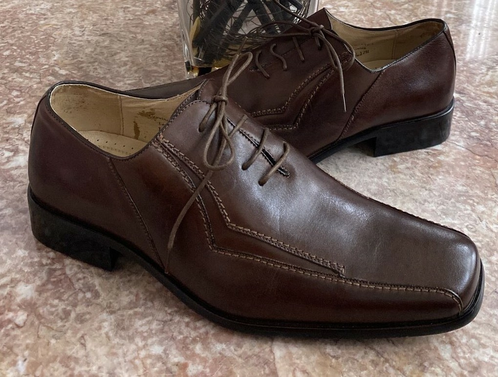 VINTAGE CARLO PRADI BROWN LEATHER DRESS DERBY SHOES MEN\'S SIZE 10M VINTAGE CARLO PRADI BROWN LEATHER DRESS DERBY | Mercari main image 3