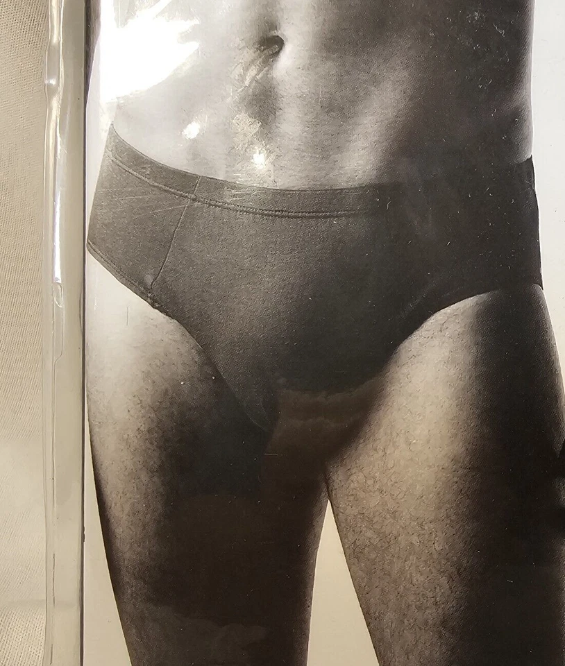 Paquete de 5 calzoncillos clásicos de tiro bajo Van Heusen S negro gris mezcla de algodón, bolsa de contorno Foto 3 de 4