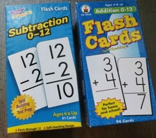 Lot Addition Subtraction Flash Cards Ages 6  Up Home School Homeschool 0-12