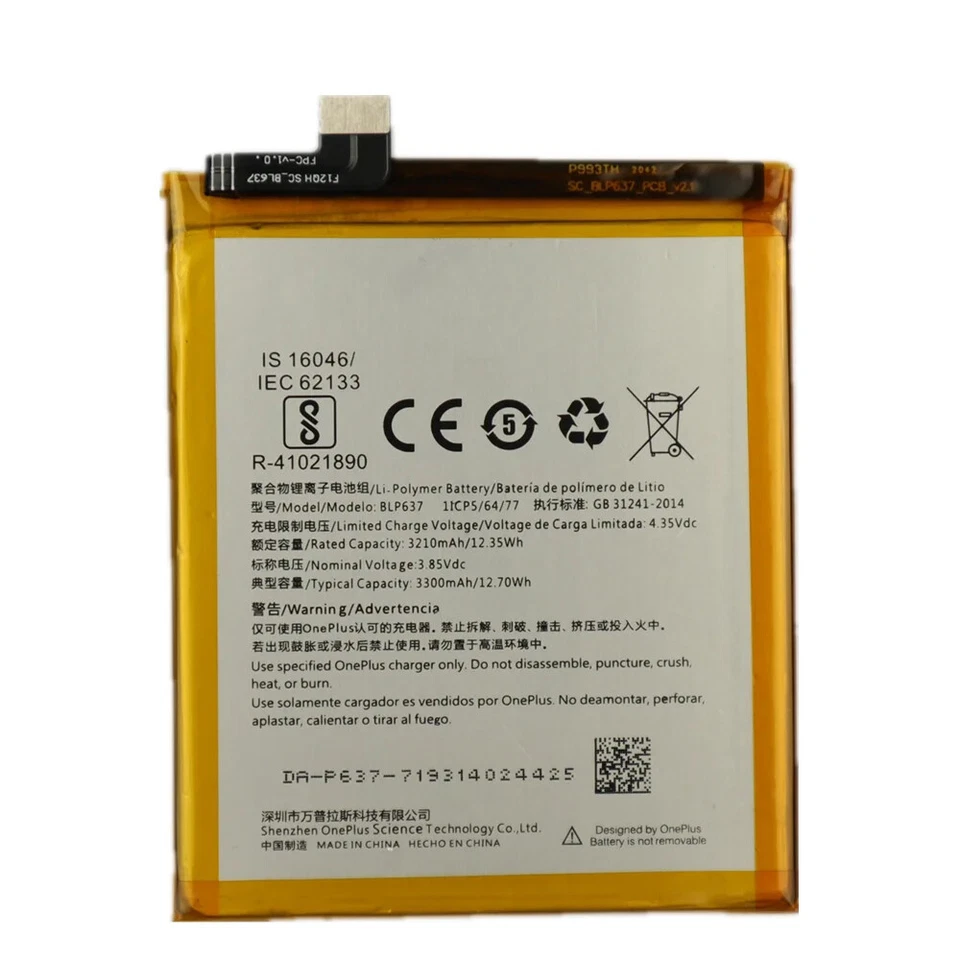 For OnePlus 5T A5010 Replacement Battery BLP637 Tools - Image 3 of 4