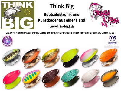   Crazy Fish Blinker Soar 0,9 Gramm, Japan Blinker Forellenblinker Trout Spoon  