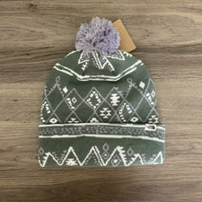 NWT The North Face Ski Tuke Pom Beanie Green, Lt Purple, Multi One Size