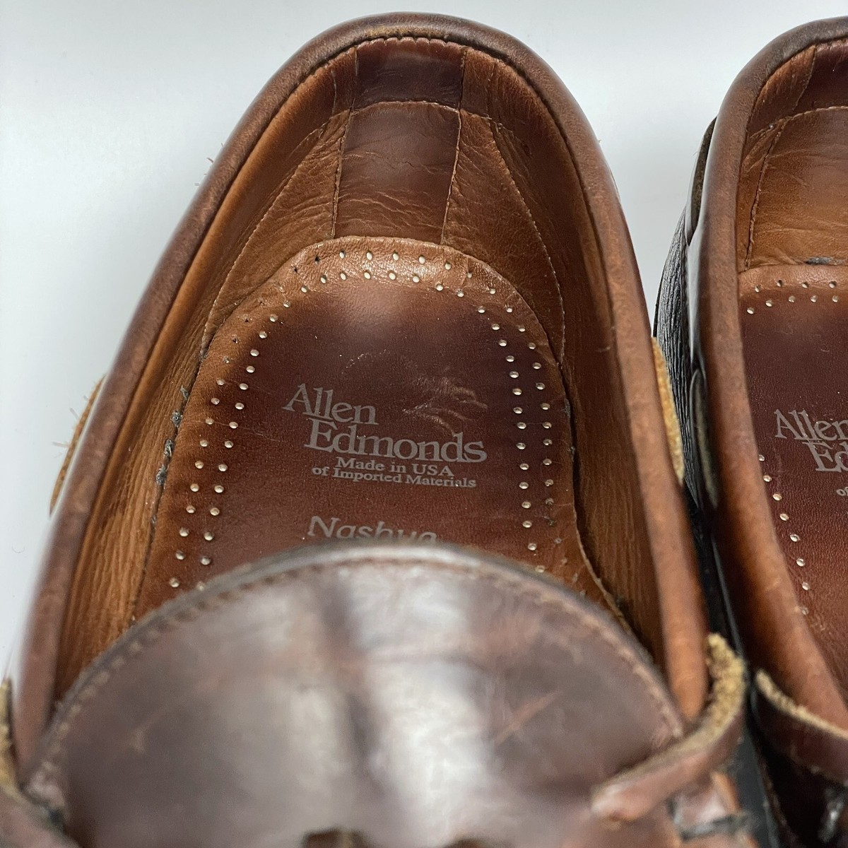 Allen Edmonds NASHUA Brown Black Kiltie Tassel Loafers Slip  display picture 1