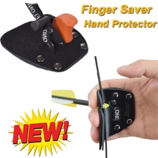 Archery Finger Hand Guard Tab Right Hand Leather Protector Gear Bow Shooting